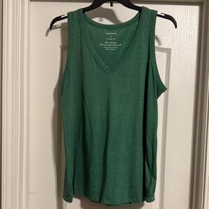 Torrid Forest Green V-Neck Tank Top